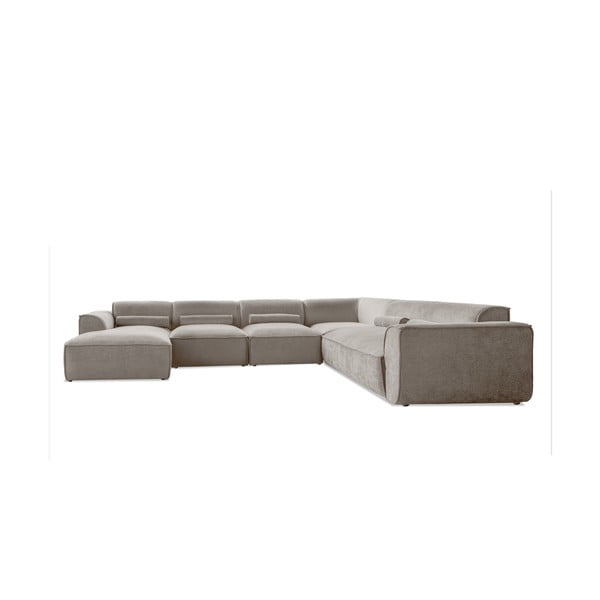 Colțar bej (cu colț pe partea dreaptă/în formă de "U") Flex Felix – Miuform