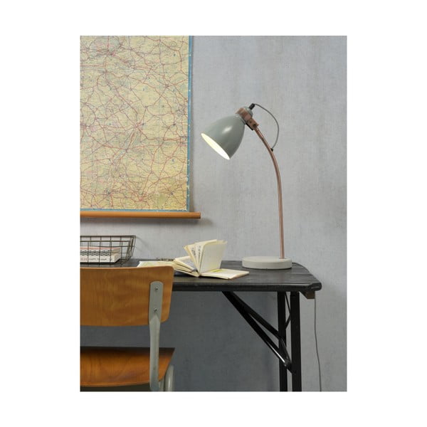 Veioză gri cu abajur din metal (înălțime 50 cm) Denver – it's about RoMi-image-4
