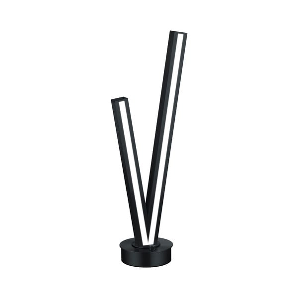 Veioză neagră LED cu control vocal/cu control prin aplicații mobile cu abajur din metal (înălțime 67,5 cm) Cicanto – CINQUE
