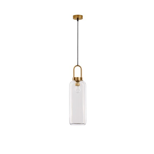 Lustră alămie din sticlă cu abajur din sticlă ø 15,5 cm Irvine – Nova Luce