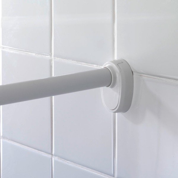 Suport curbat pentru perdea duș Wenko, argintiu-image-2