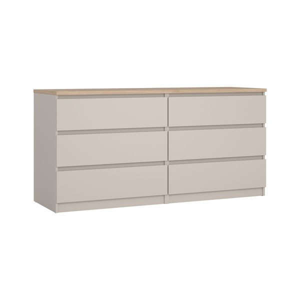 Comodă crem 154x76x50 cm Naia – Tvilum