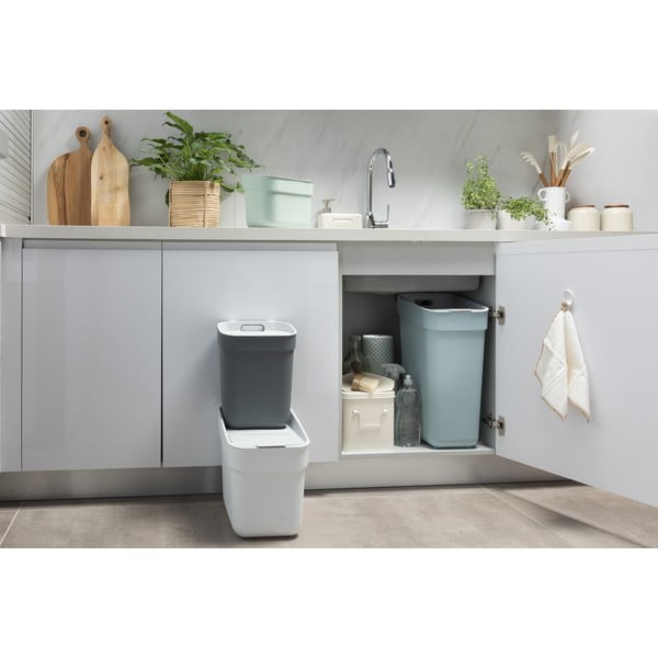 Coș de gunoi gri închis de reciclat din plastic reciclat 30 l Ready To Collect – Curver-image-4