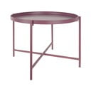 Măsuță de cafea mov rotundă din metal ø 50 cm Meseta  – Leitmotiv