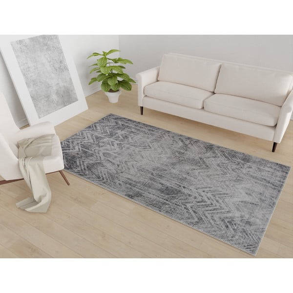 Covor tip traversă gri lavabil  200x80 cm - Vitaus-image-1