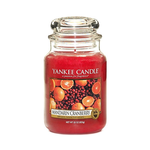 Lumânare parfumată Yankee Candle Mandarine și Merișoare, timp de ardere 110 h