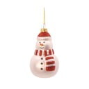 Ornament de Crăciun lucrat manual din sticlă ø 7 cm Snowman – Sass & Belle