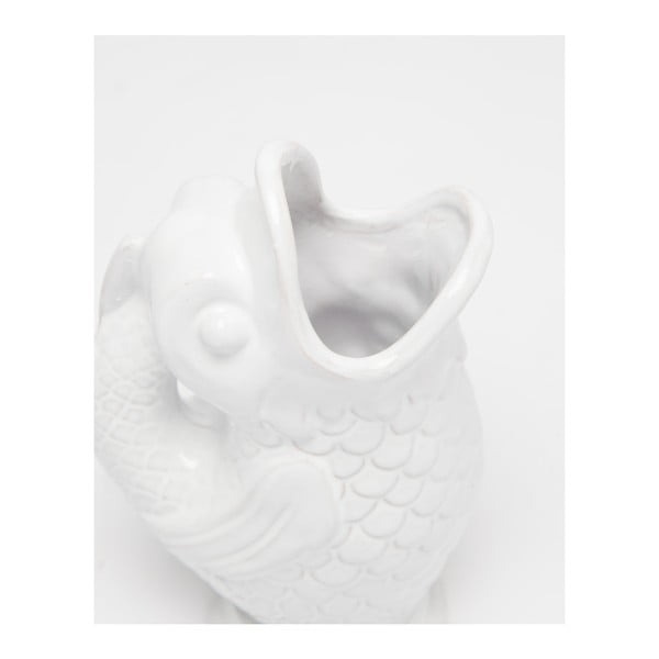 Vază handmade Velvet Atelier Pez, alb-image-1