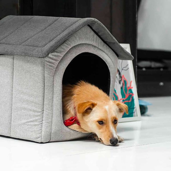 Cușcă pentru câini gri deschis 52x53 cm Home XL - Rexproduct-image-4