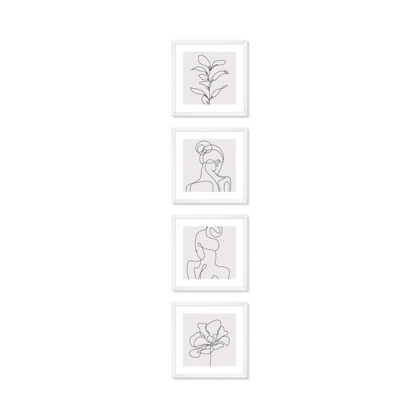 Postere cu ramă 4 buc. 32x32 cm  -image-2