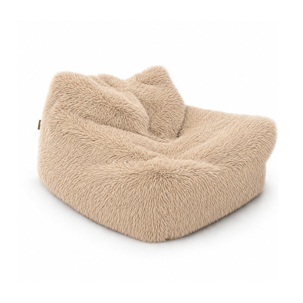 Fotoliu puf pentru copii în culoare naturală deschisă Mammoth – Meowbaby