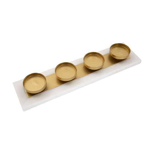 Suport pentru lumânări Mauro Ferretti, auriu-alb-image-1