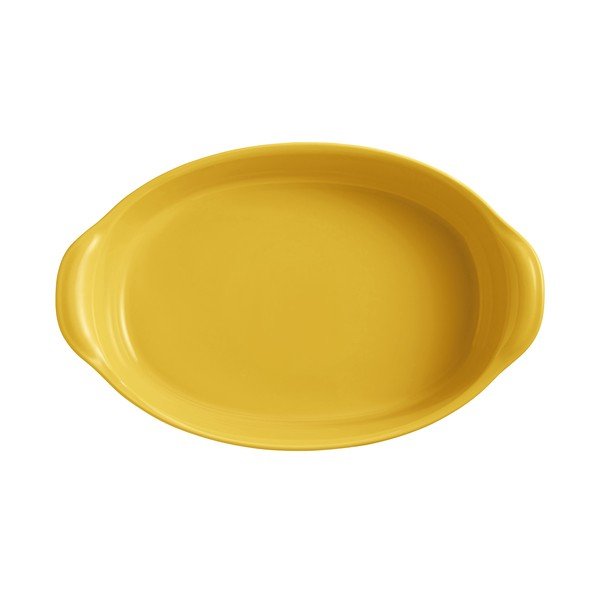 Tavă ovală pentru copt Emile Henry, 3,8 l, galben deschis-image-2