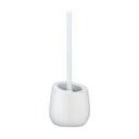 Perie cu suport din ceramică pentru toaletă Wenko Badi, alb