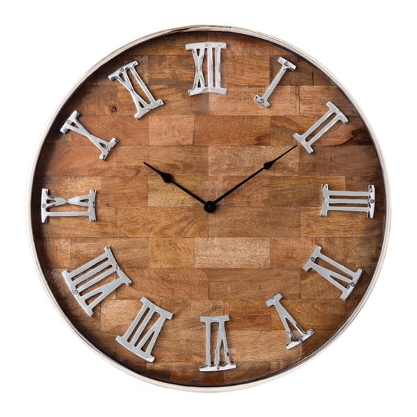 Ceas de perete din lemn Clayre & Eef, ⌀ 60 cm