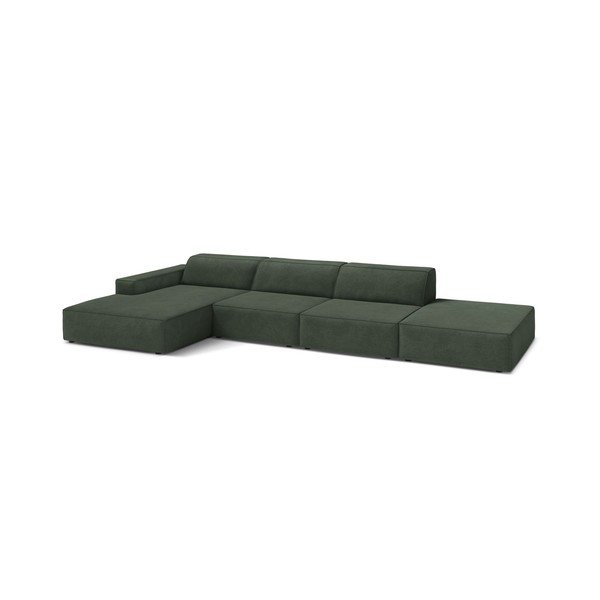Colțar modular petrol (cu colț pe partea stângă/cu șezlong) Jodie – Micadoni 