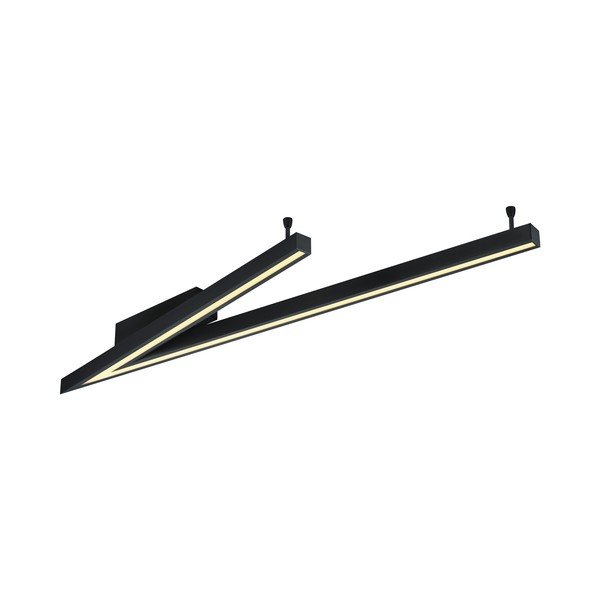 Plafonieră neagră LED cu control vocal/cu control prin aplicații mobile cu abajur din metal 35x127.5 cm Cicanto – CINQUE-image-2