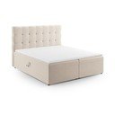 Pat boxspring bej cu spațiu de depozitare 180x200 cm Bali – Cosmopolitan Design