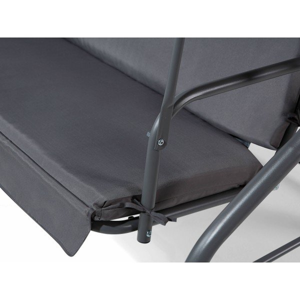 Leagăn de grădină cu 3 locuri Monobeli Line, gri-image-4