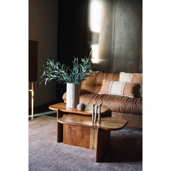 Măsuță de cafea în culoare naturală din lemn de acacia 50x75 cm Feller – Dutchbone-image-1