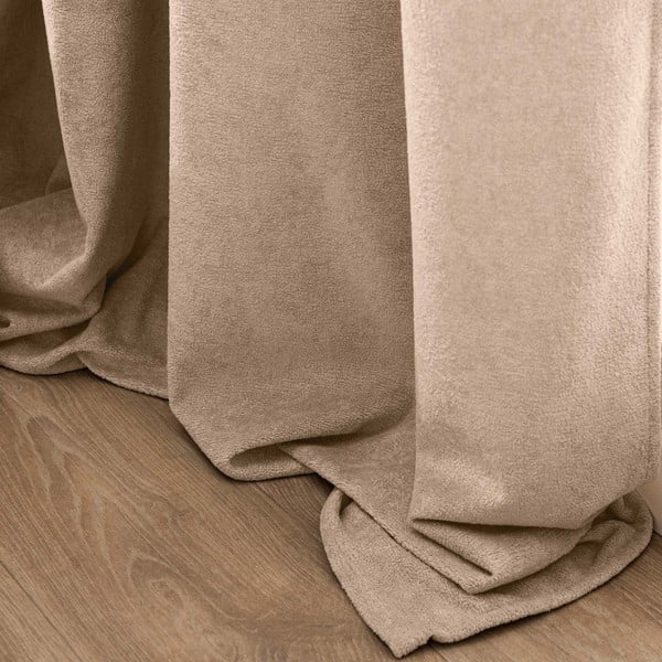 Draperie maro deschis din material bouclé 140x260 cm Winona – douceur d'intérieur-image-4