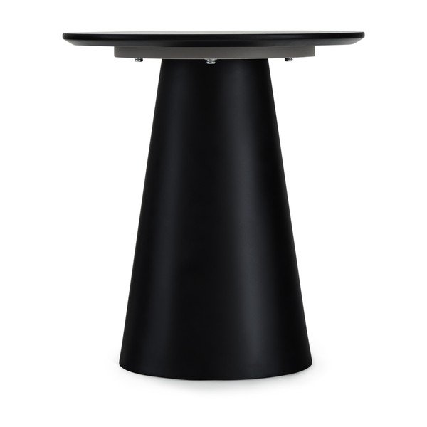 Măsuță de cafea neagră/gri închis cu blat cu aspect de marmură ø 45 cm Tango – Furnhouse-image-2