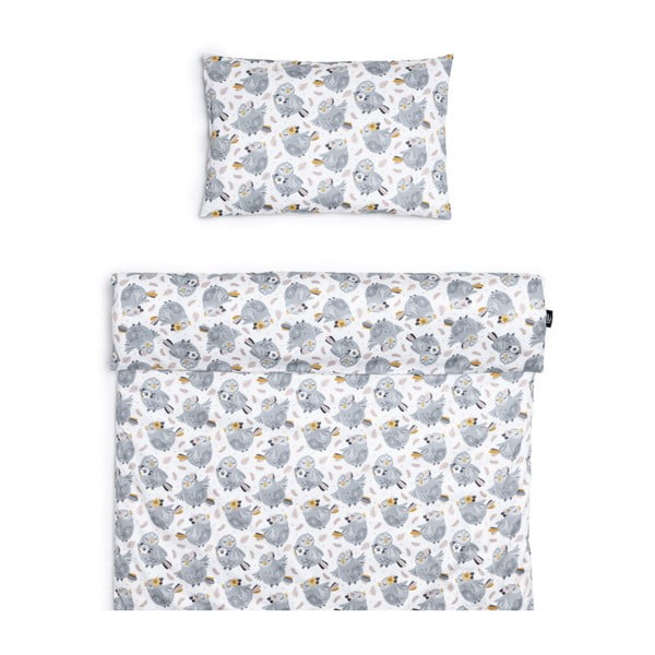 Lenjerie de pat pentru pătuț din bumbac 135x100 cm Owl Princess - ESECO-image-1