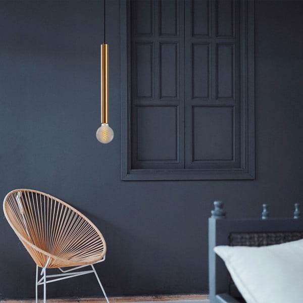 Lustră aurie cu abajur din metal ø 4 cm Tempo – Opviq lights-image-1