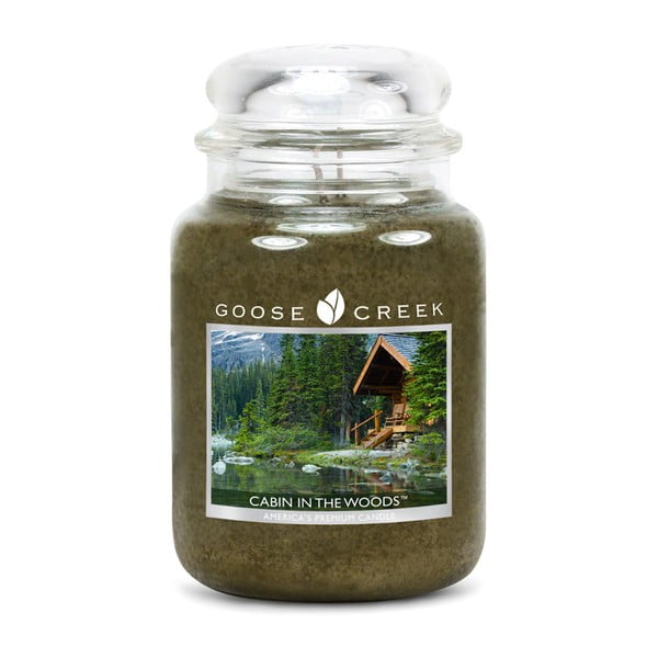 Lumânare parfumată în recipient de sticlă Goose Creek Cabin In The Woods, 150 ore de ardere