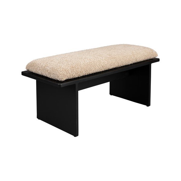 Bancă bej cu tapițerie din țesătură bouclé Shiho – Dutchbone-image-2