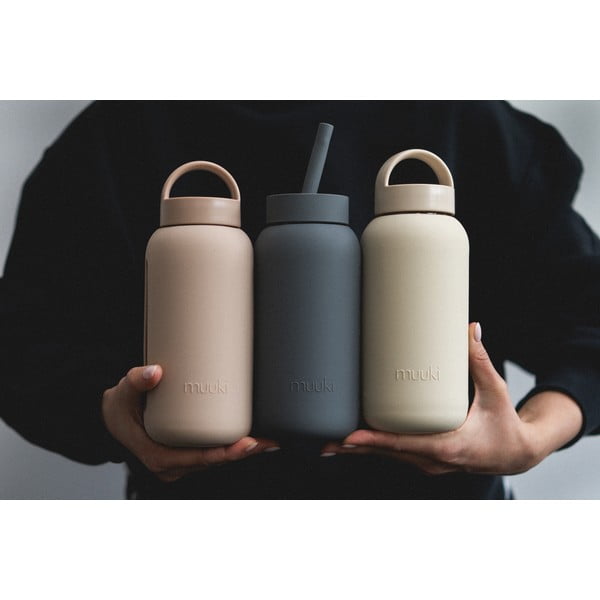 Sticlă maro deschis de călătorie 500 ml Desert Rose – Muuki-image-3