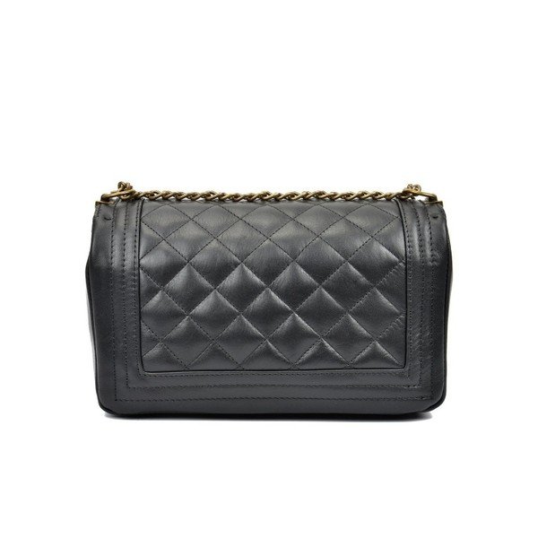 Gentuță din piele Anna Luchini Mini Nero, negru-image-2