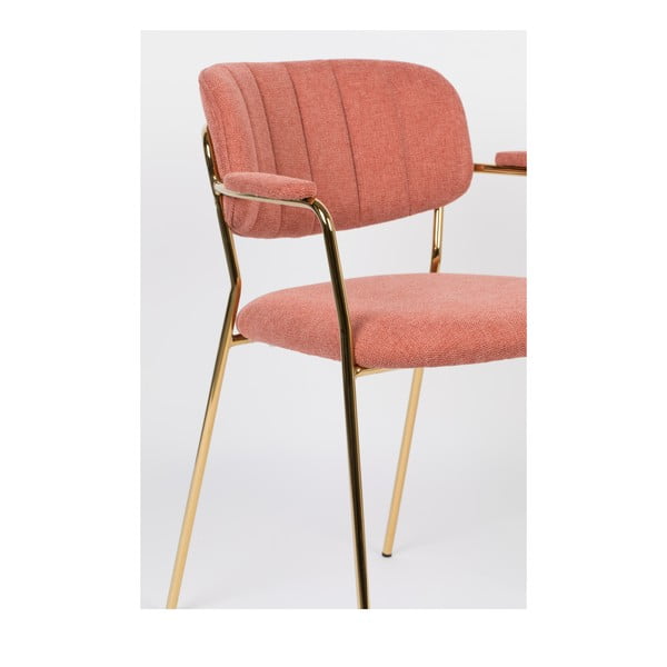 Scaune de dining roz 2 buc. Jolien – White Label-image-1