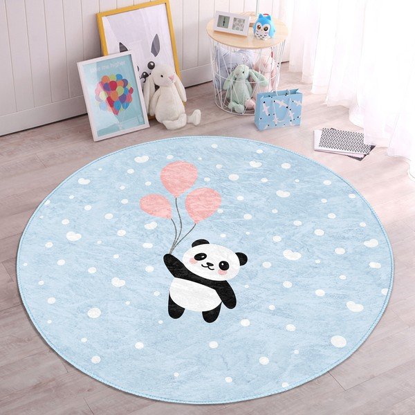 Covor pentru copii albastru deschis ø 80 cm Comfort – Mila Home-image-2