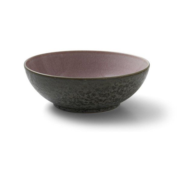 Bol din ceramică și glazură interioară roz Bitz Mensa, diametru 30 cm, gri-image-1