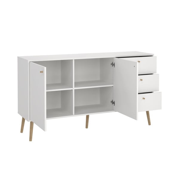 Comodă albă joasă 149x82 cm Bodo – Tvilum-image-3