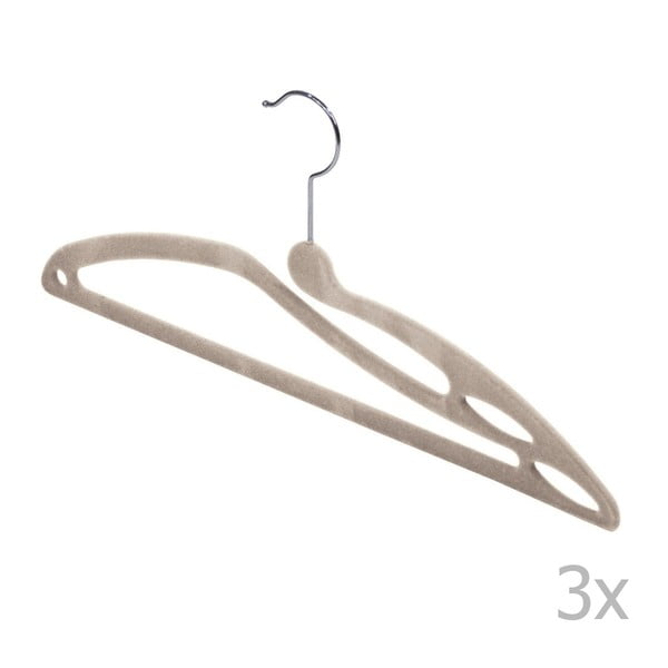 Set 3 umerașe Domopak Velvet, bej-image-1