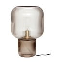 Veioză maro cu abajur din sticlă (înălțime 42 cm) Pirum – Hübsch