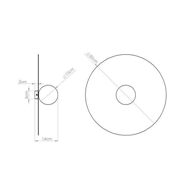 Aplică de perete verde salvie din metal ø 50 cm AKE – Thoro-image-4