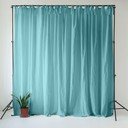 Draperie turcoaz din in 140x250 cm Coastal Blue – Linen Tales