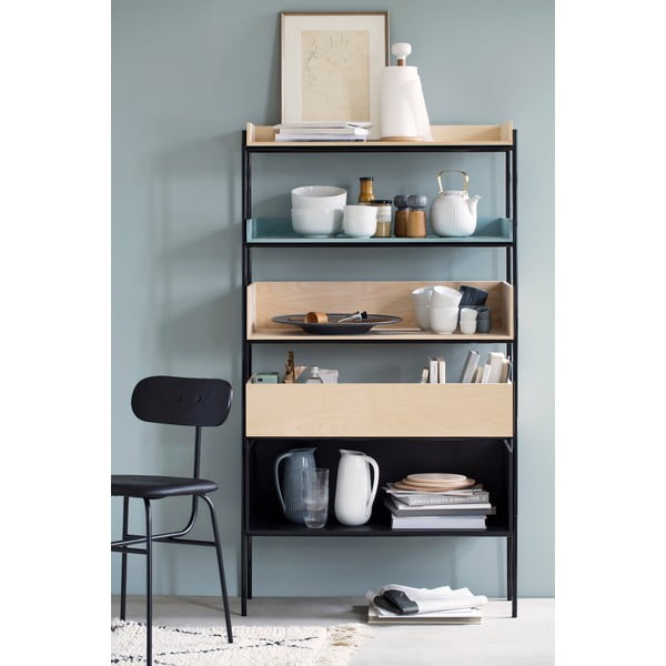 Suport prosoape de hârtie din lemn de stejar cu detaliu din porțelan alb Kähler Design Hammershoi-image-4