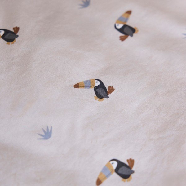Lenjerie de pat pentru copii gri deschis din bumbac pentru pătuț 70x100 cm Toucan – OYOY Mini-image-3