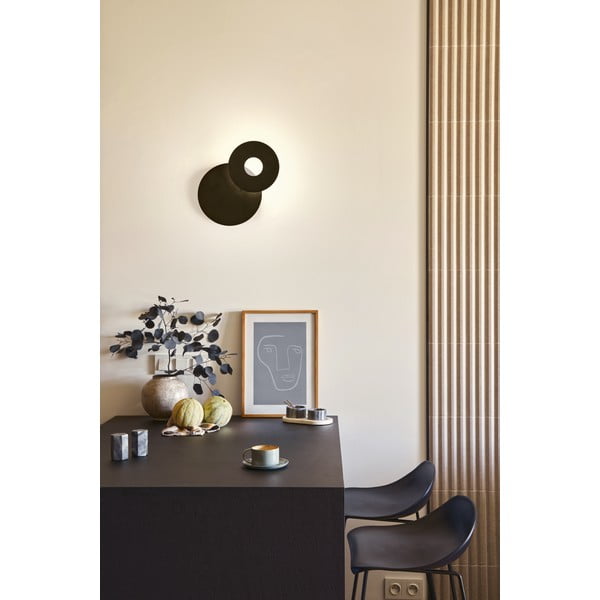 Aplică de perete neagră LED Hennes – Fischer & Honsel-image-1