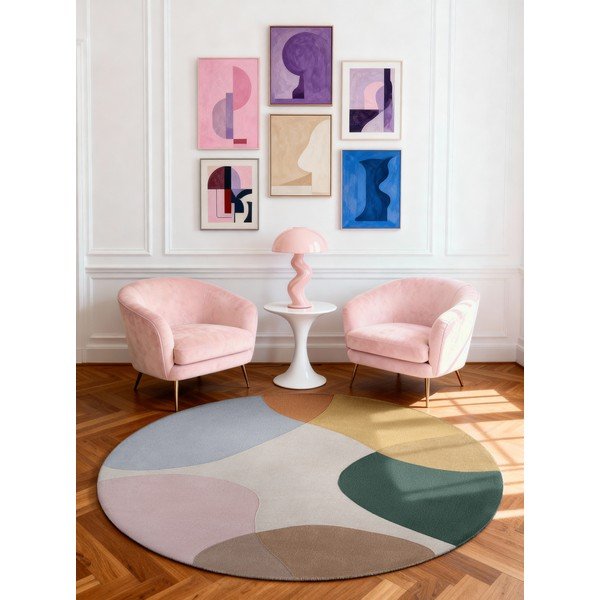 Covor țesut manual rotund din lână ø 200 cm Hackney Clarissa – Ted Baker-image-1