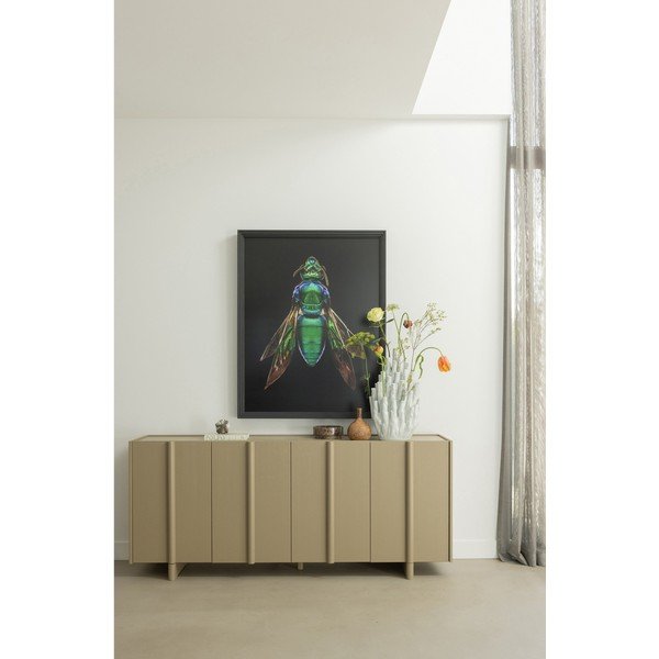 Comodă bej joasă din lemn de pin 200x85 cm Basu – WOOOD-image-1