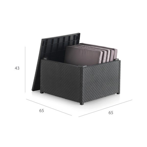 Măsuță de cafea pentru grădină din ratan artificial 56x56 cm – Juinsa-image-4