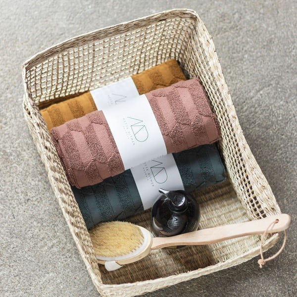 Covoraș de baie verde închis 50x80 cm Geo – Mette Ditmer Denmark-image-3