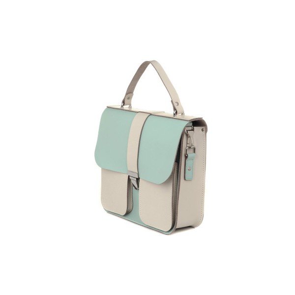Poșetă din piele  Brix + Bailey Onslow, verde mentă-image-1