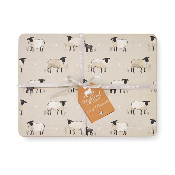 Suporturi pentru farfurii 4 buc. din plută 21,5x29 cm Highland Sheep – Cooksmart ®-image-2