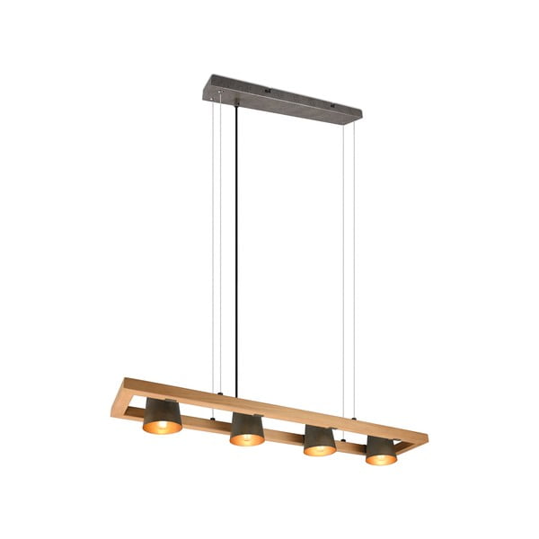 Lustră gri/în culoare naturală Bell – Trio-image-3